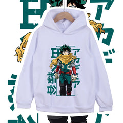 Kids Izuku Midoriya Anime Cotton Hoodie – My Hero Academia Pullover Sweatshirt