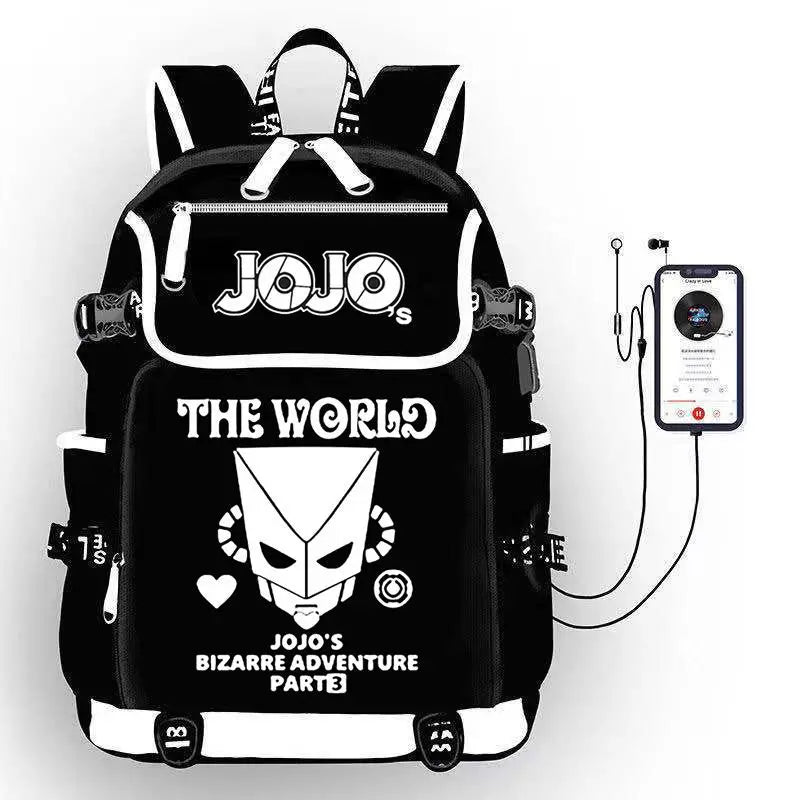 JoJo's Bizarre Adventure Anime Backpack Student School Shoulder Bag Large Capacity Youth Outdoor Travel Backpack Fashion Gift