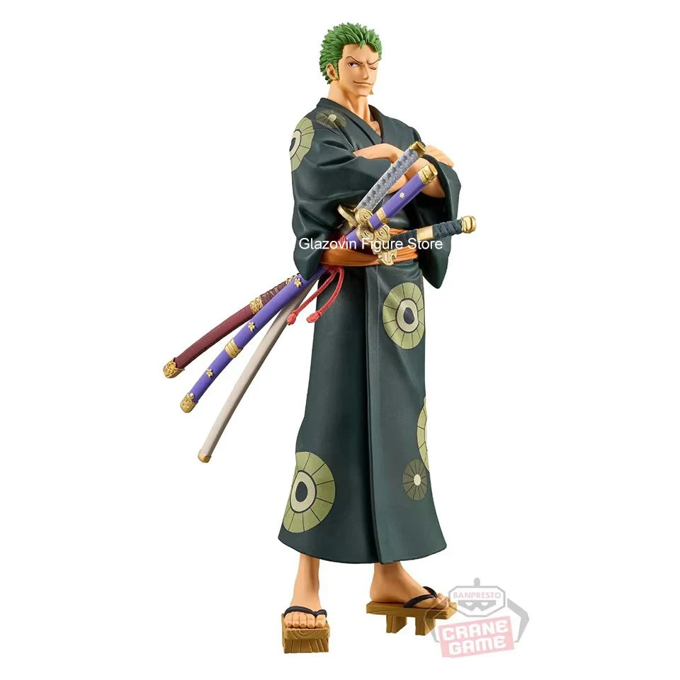One Piece DXF Wanno Country 17cm Roronoa Zoro Model Toy Decoration Collection Children Birthday Gift