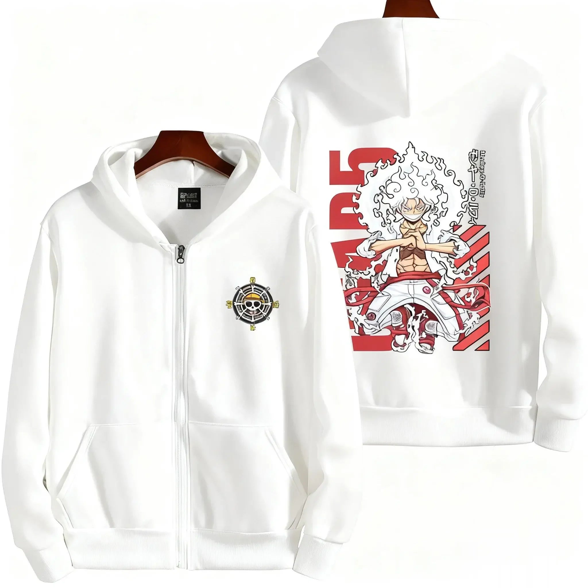 New Unisex Oversized One Piece Anime Zip Up Hoodie Men Women Casual Streetwear Sweatshirt Jacket Winter Autumn Y2k Tops