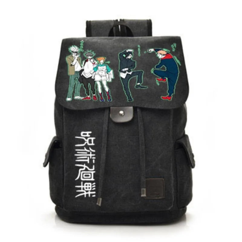 Jujutsu Kaisen Anime Backpack Cosplay Gojo Unisex Students School Bag Large Capacity Bookbag Laptop Travel Rucksack Outdoor Bag
