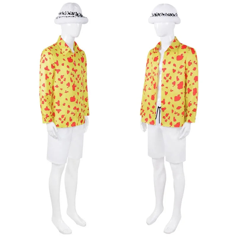 One Piece Film Red Trafalgar Law Cosplay Costume - Anime Shirt & Pants Set for Men, Halloween Party Cosplay Suit Holiday