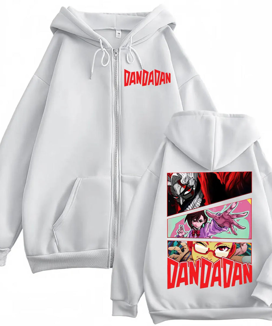 Dandadan Graphic Zipper Hoodies Anime Style Zip Up Hooded Sweatshirts Men Women Fashion Y2k Oversized Pullovers