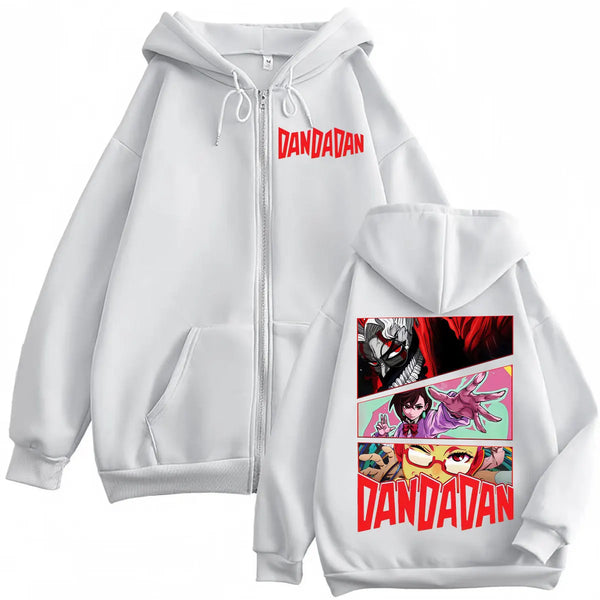 Dandadan Zip-Up Hoodie — Oversized Anime Pullover