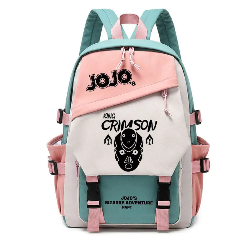 Kujō Jōtarō Anime JoJo's Bizarre Adventure Backpack Student School Bag Canvas Teens Outdoor Travel Backpack Fashion Gift