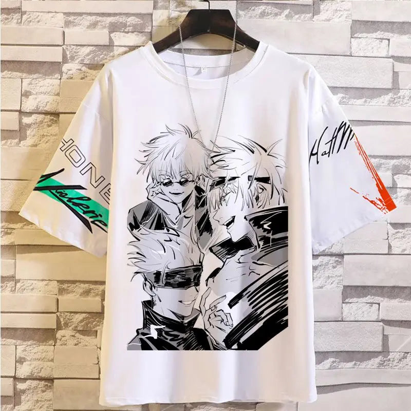 Anime Summer Jujutsu Kaisen T-Shirt Gojo Satoru Clothes Men and Women Fashion T Shirts Short Sleeves Casual Tops birthday gifts