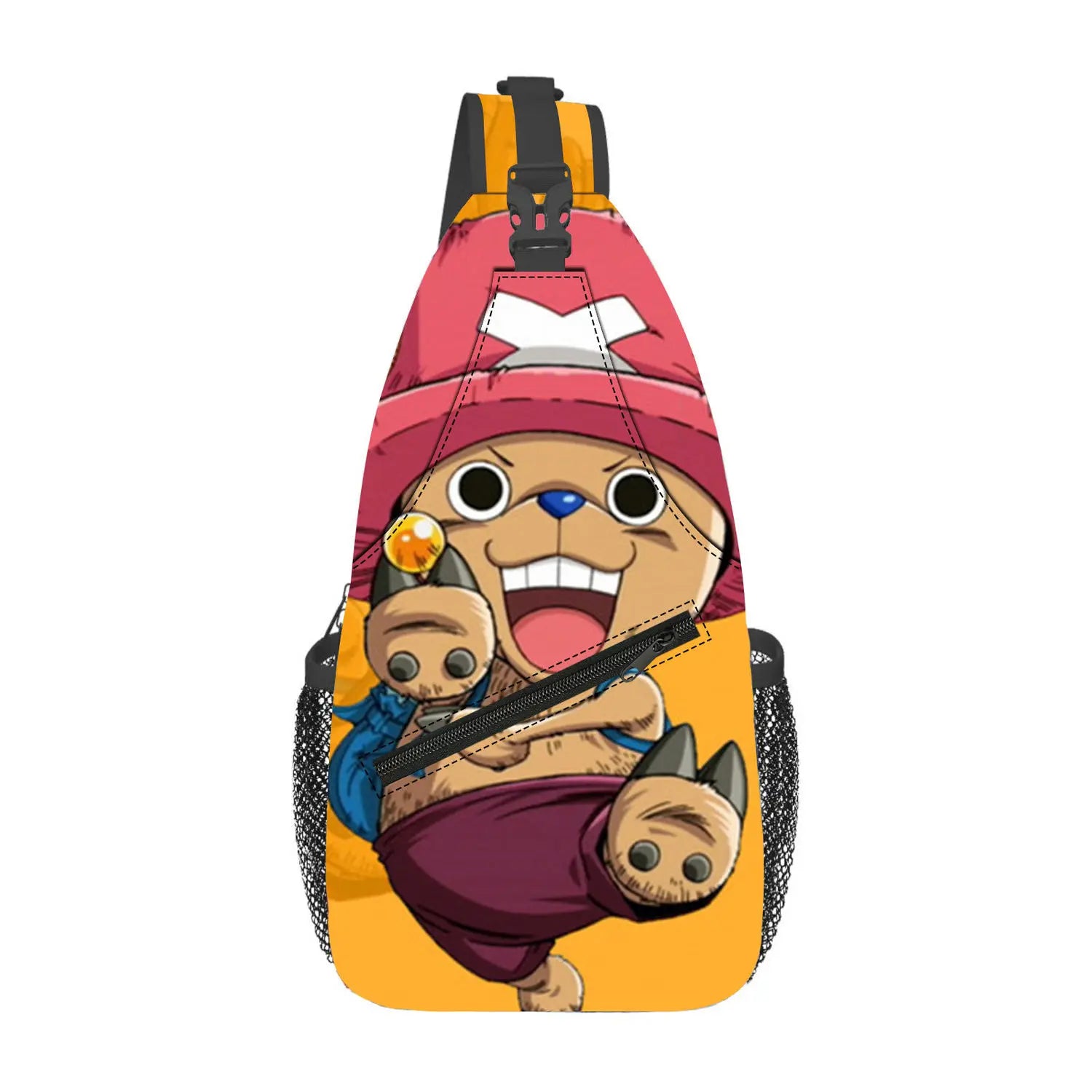New One Piece Animation Peripheral Kawaii Chopper Portable Large Capacity Crossbody Bag Cute Creative Waist Bag Gift Wholesale