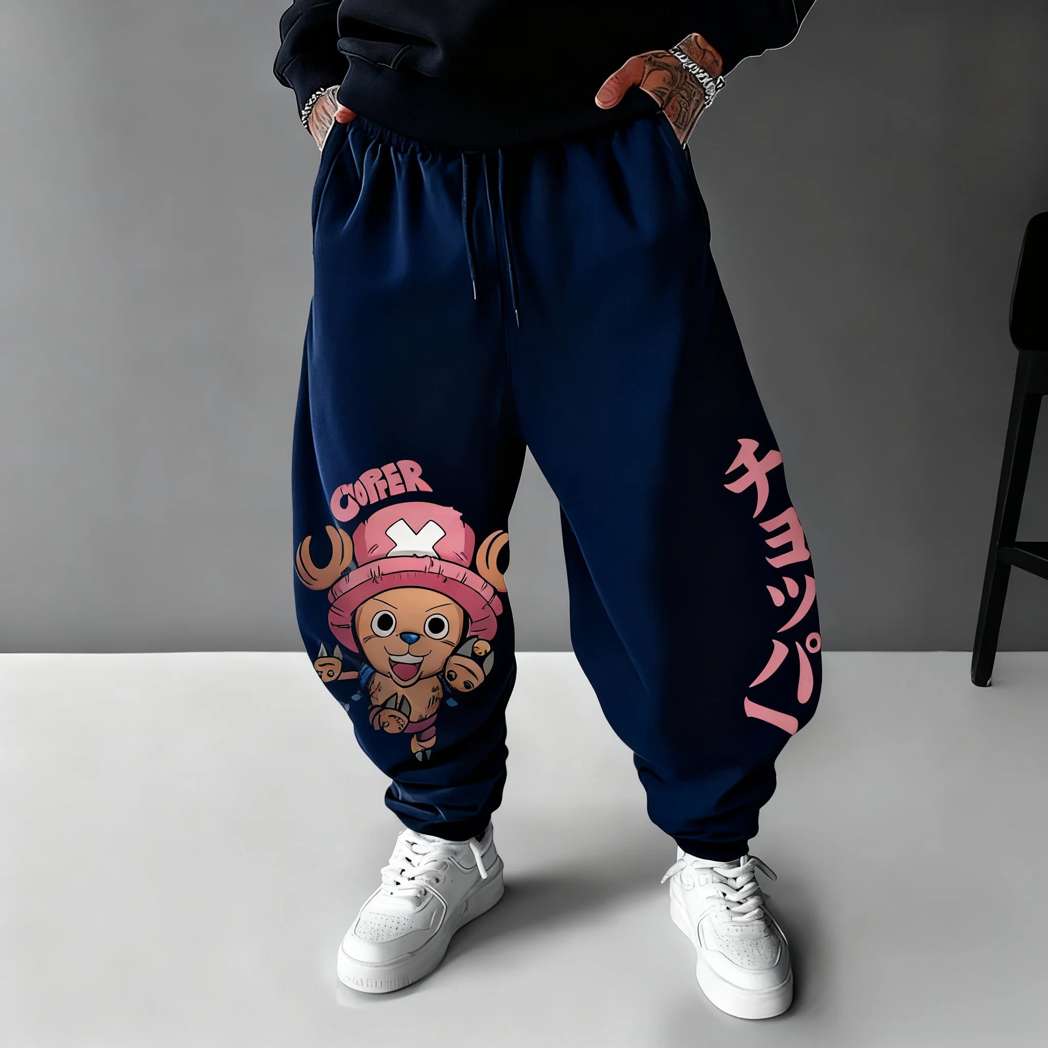 New Autumn One Piece Tony Tony Chopper Anime Print Men's Sports Pants Joggers Casual Streetwear Sweatpants Hip Hop Trousers
