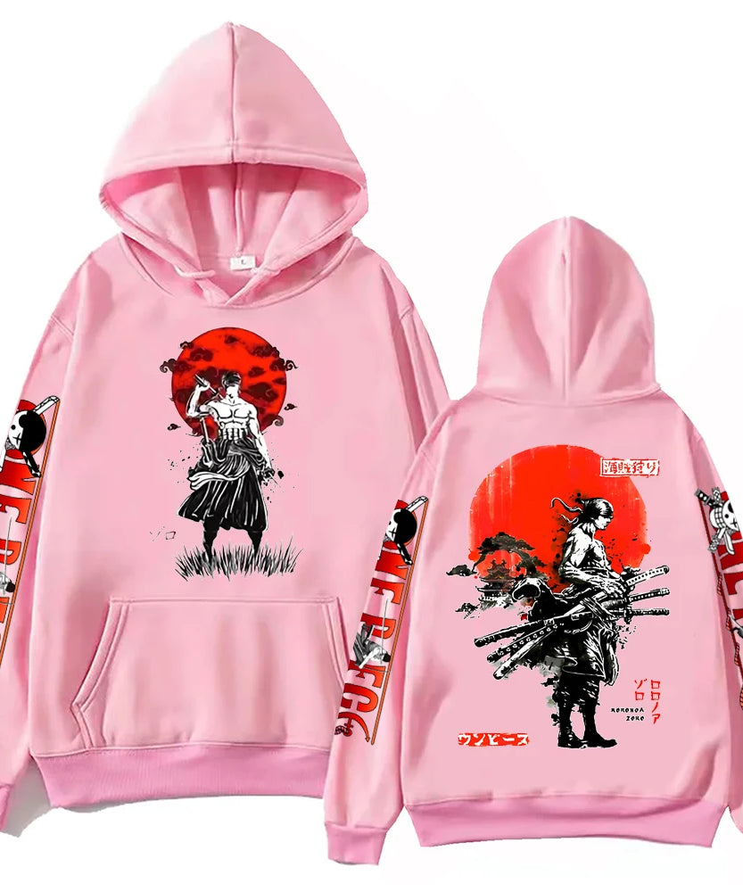 Hot Anime Zoro Hoodie Harajuku Hip Hop Pullover Tops Sweatshirt Gift