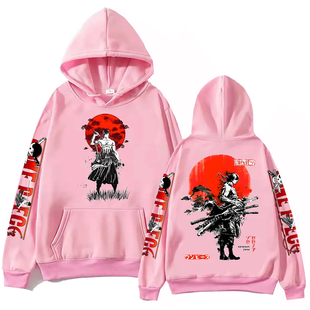 Hot Anime Zoro Hoodie Harajuku Hip Hop Pullover Tops Sweatshirt Gift
