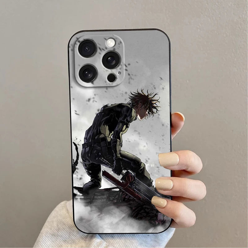Anime K-Kaiju No. 8 Cool For iPhone 15 14 13 12 11 XS XR X 8 7 SE Pro Max Plus Mini Black Soft Phone Case