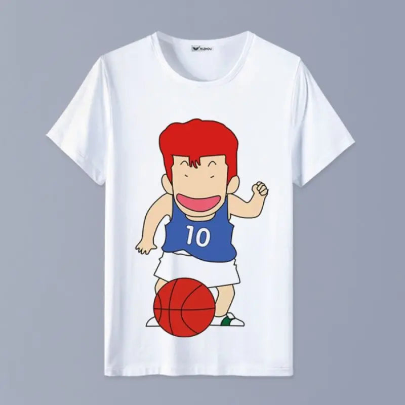Slam Dunk T-shirt Sakuragi Hanamichi Akagi Haruko Rukawa Kaede Mitsui Hisashi Ryota anime basketball short-sleeved clothes gift