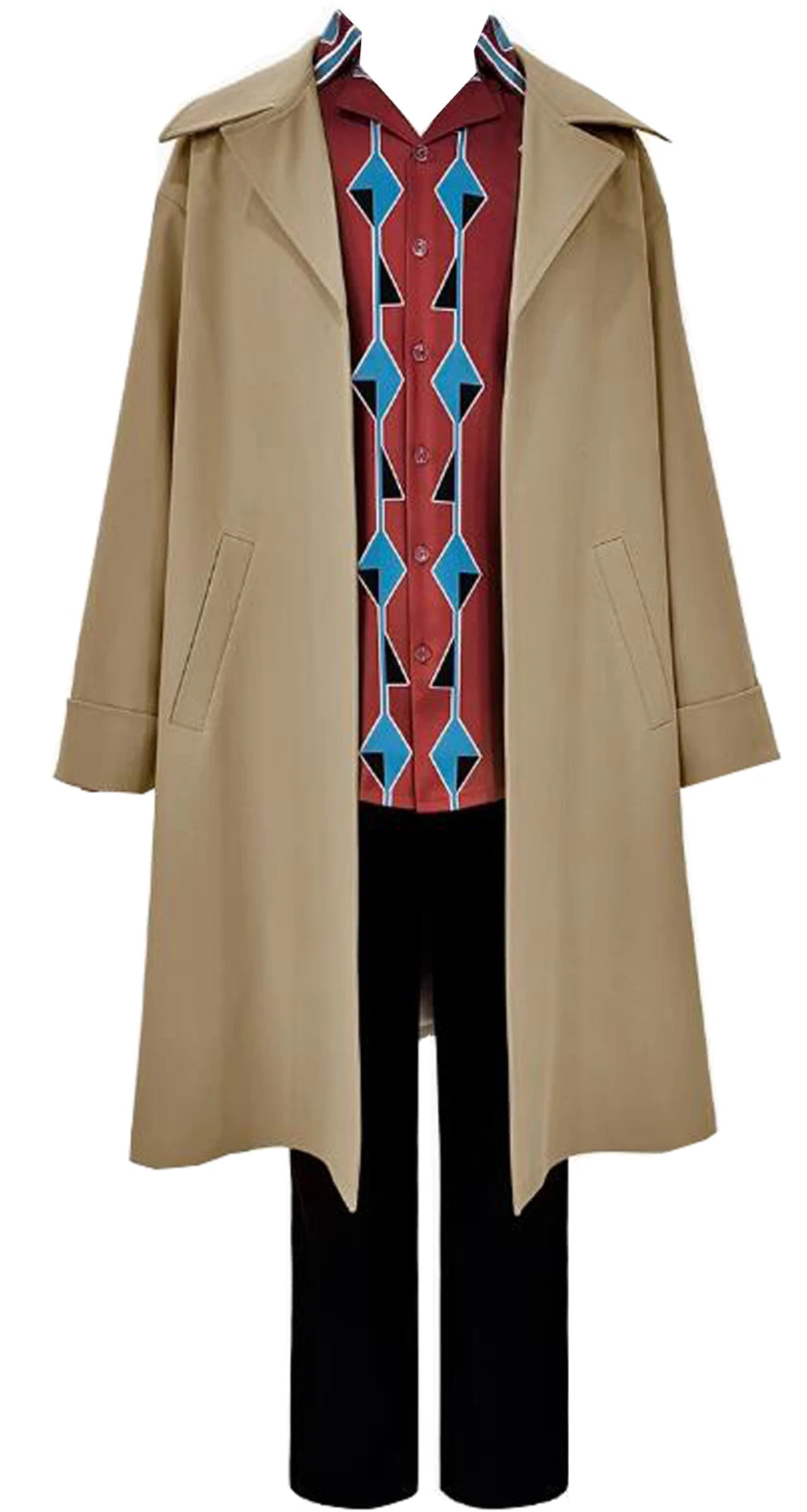 Anime Men’s Nagumo Yoichi Cosplay Costume – Sakamoto Days Cloak, Shirt, Pants Uniform Set for Halloween & Christmas