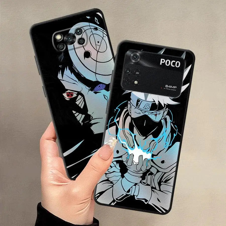 Case for Xiaomi Poco C61 C40 C75 M5 F3 X3 X4 X5 X7 Pro C50 C71 F1 M3 M4 M7 Pro Black Soft Phone Cover Anime Narutos Cool