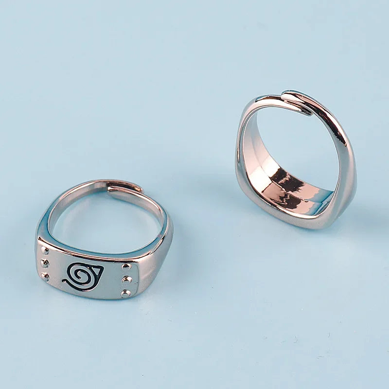 Naruto Sasuke Rings for Women Men Hip Hop Charm Ring Adjustable Fashion Classic Couple Finger Jewelry Trinket Holiday Gift New