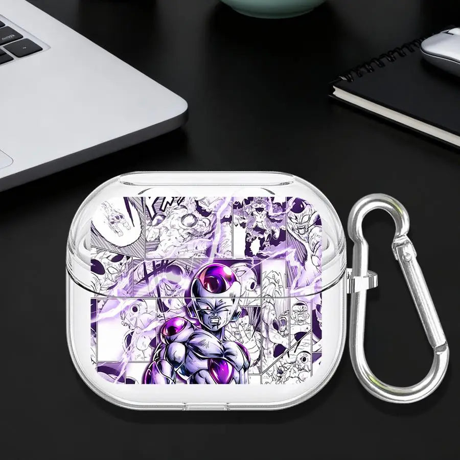 Case For Samsung Galaxy Buds 4 Pro 2 2Pro 4Pro Live 3 FE 3Pro Clear Earphone Cases Cover With Hook Son Gokus And Frieza