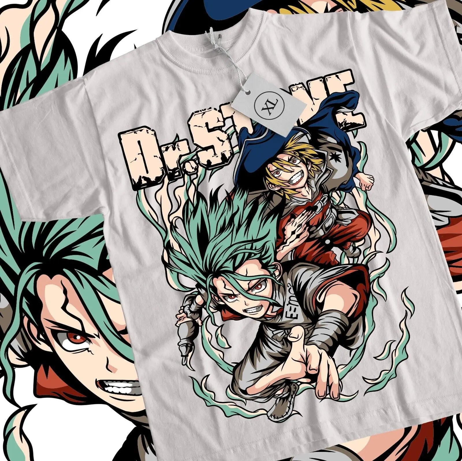 Dr. Stone T-Shirt Senku Ishigami Ryusui Asagiri Seiyuu Vintage Shirt All Size