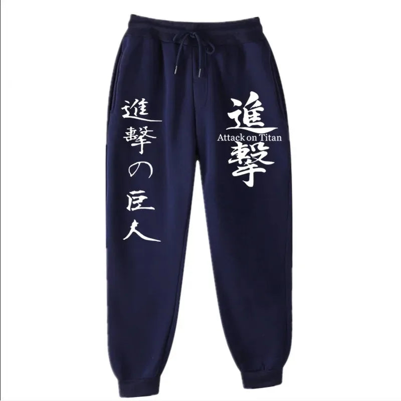 Attack on Titan Fashion Printed Comfortable Running Pants Trendy Versatile Sports Pants Men's Spring and Autumn Trousers S-3XL