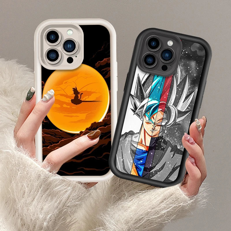 D-Dragon Ball Logo Japan Goku Eye Ladder For Apple iPhone 15 14 13 12 11 XS XR X Pro Max Plus Soft Phone Case