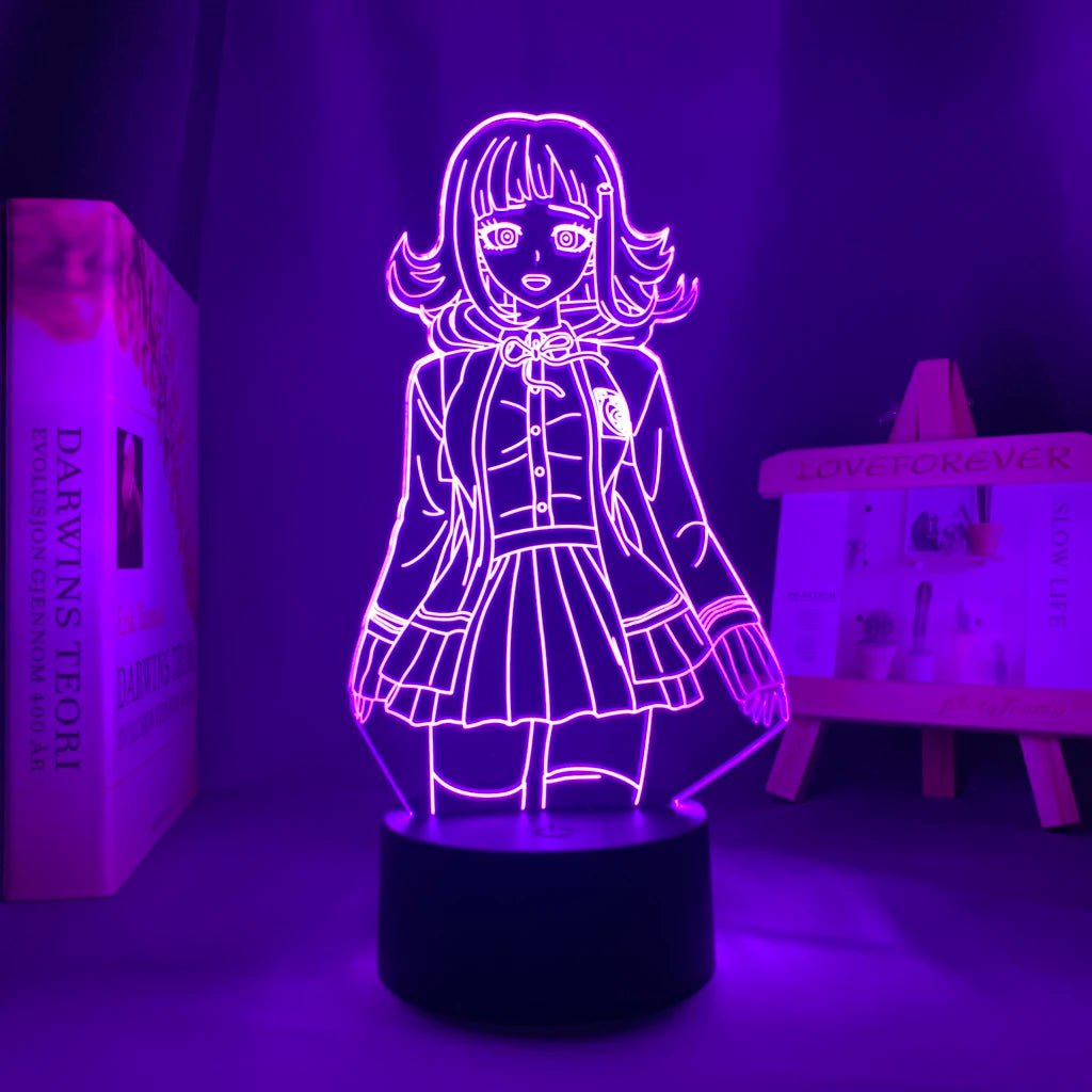 Anime Danganronpa V3 Nagito Komaeda Led Night Light Nagito Komaeda Game Figure Bedside Lamp for Bedroom Decor Kids Manga Gifts