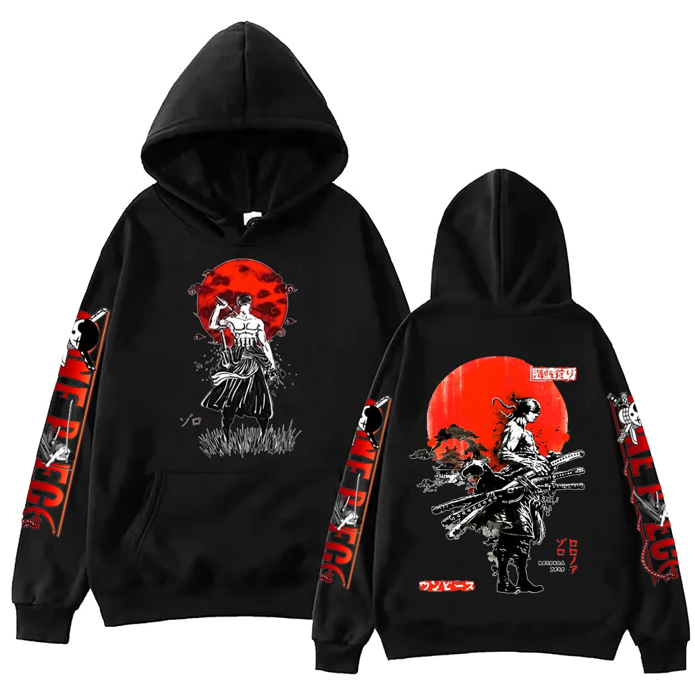Hot Anime Zoro Hoodie Harajuku Hip Hop Pullover Tops Sweatshirt Gift