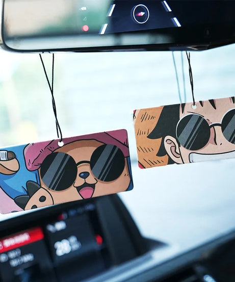 ONE PIECE Luffy Car Pendant Fragrance Tablets Car Decoration Car Rearview Mirror Hanging  Auto Deodorization Accessories