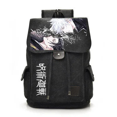 Jujutsu Kaisen Anime Backpack Cosplay Gojo Unisex Students School Bag Large Capacity Bookbag Laptop Travel Rucksack Outdoor Bag