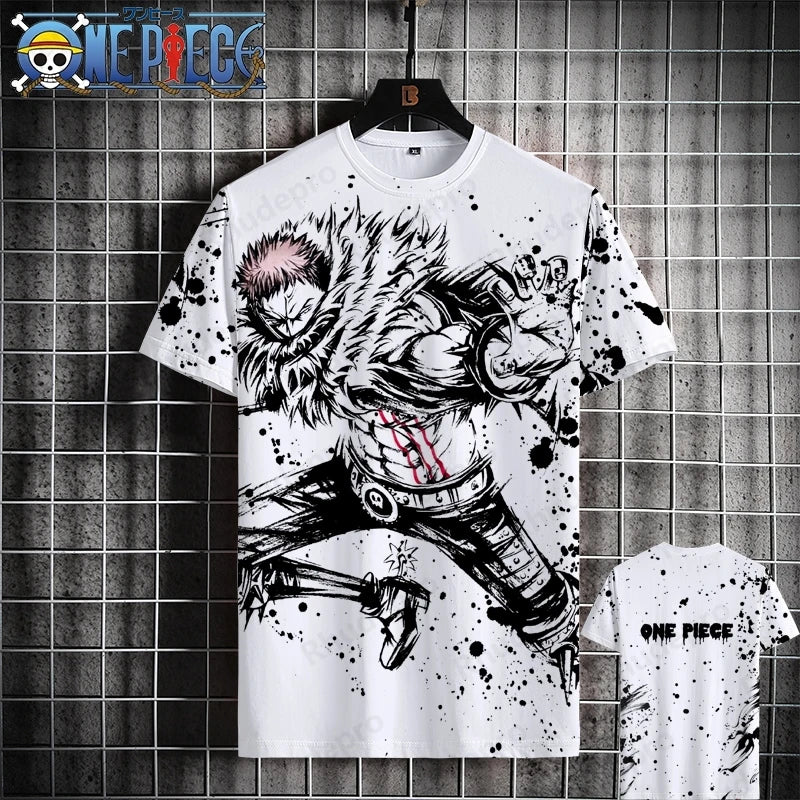 Luffy One Piece 3D Printed T-Shirt – Unisex Summer Anime Tee