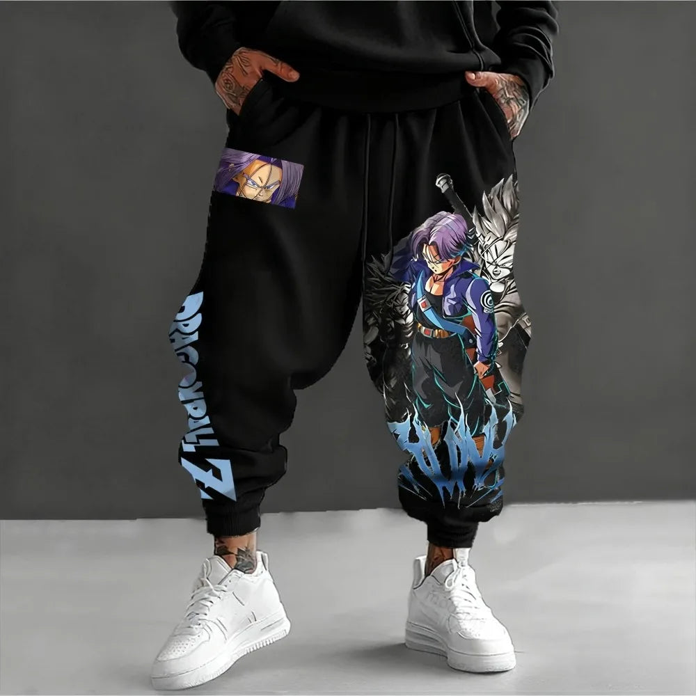 Dragon Ball Autumn/Winter Men's and Women's Pure Cotton Sweatpants Fashion Animation Printing Loose Daily Wear Casual Pants