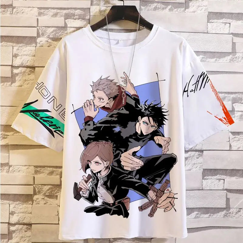 Anime Summer Jujutsu Kaisen T-Shirt Gojo Satoru Clothes Men and Women Fashion T Shirts Short Sleeves Casual Tops birthday gifts