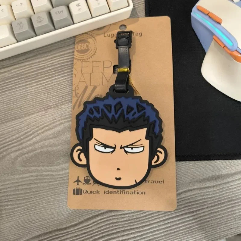 10cm anime cute slam dunk Rukawa Maple Sakuragi Mitsui silicone luggage tag travel checked bag charm diy Christmas gift