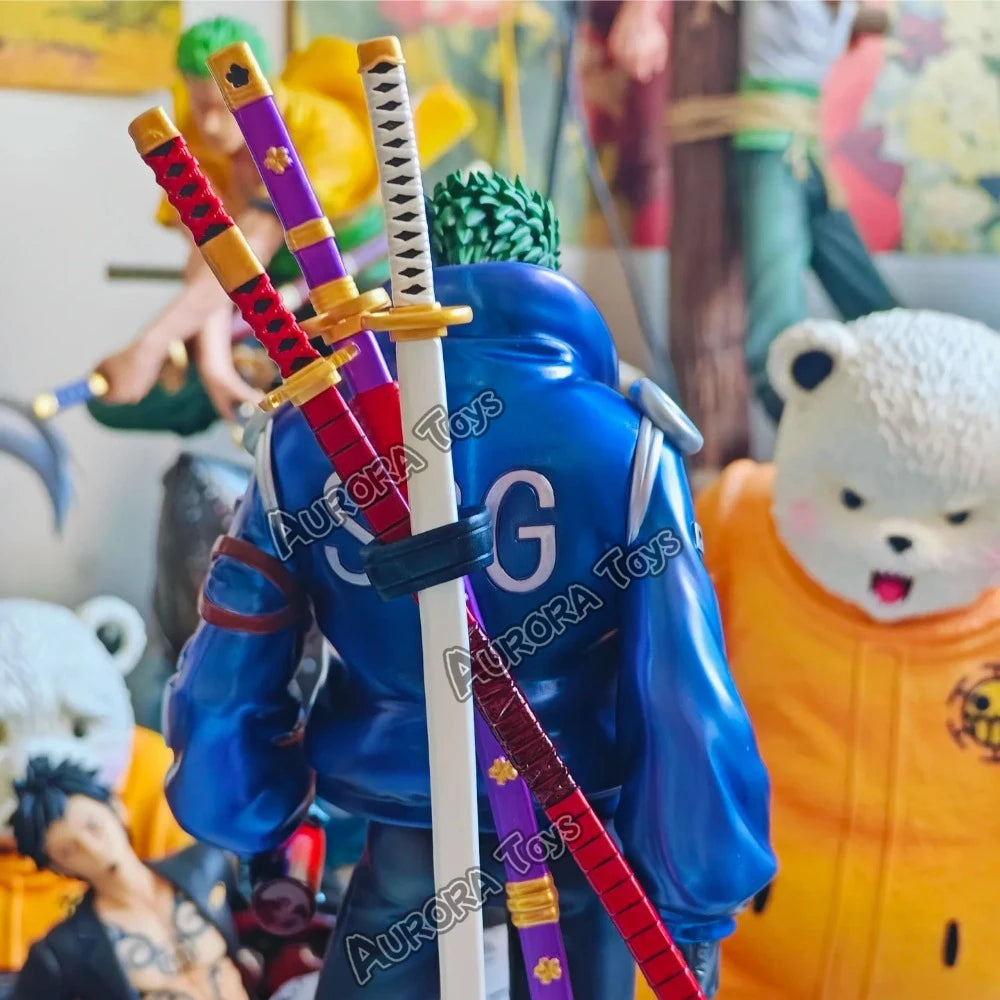 9.44in/24cm Anime One Piece Figure Egghead Zoro Figure PVC Action Figures Collection Model Toys