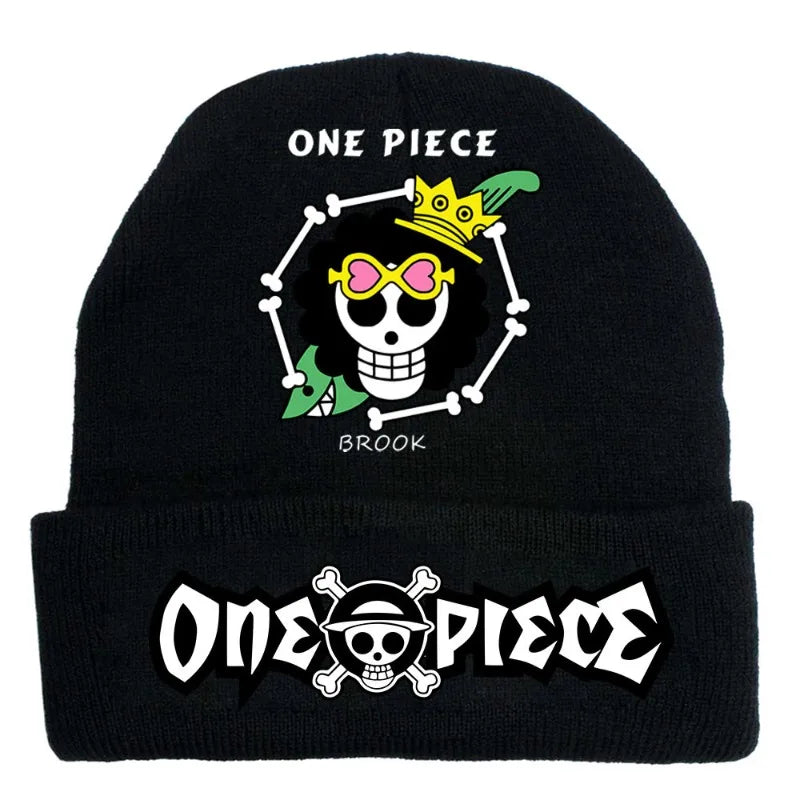 Anime One Piece Embroidered Beanies Hat Men Women Winter Autunm Warm Knitted Bonnet Cap Wool Skullies Boys Beanies Caps