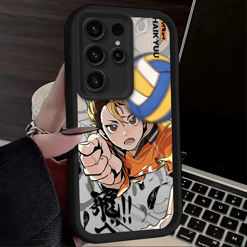 Anime Haikyuu Shoyo Hinata Case For Samsung Galaxy S24 S25 S23 Ultra S22 S21 Plus FE A36 A56 A26 A16 A06 A15 A25 A35 A55 5G Etui
