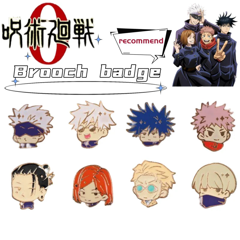 new Gojo Satoru Itadori Yuji Cute anime Creative Personality Kawaii Anime Character Q Version Badge Brooch Accessories Gift