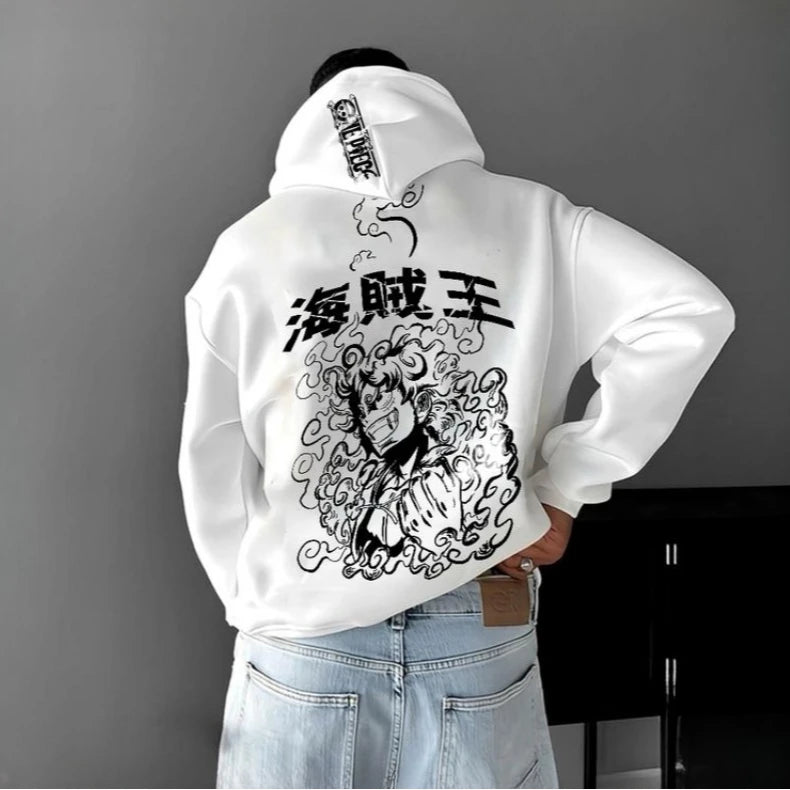 Unisex Anime One Piece Print Hoodie Sweatshirt Oversized Men's Clothing Autumn Casual Y2k Loose Cotton Women Long Sleeve Tops
