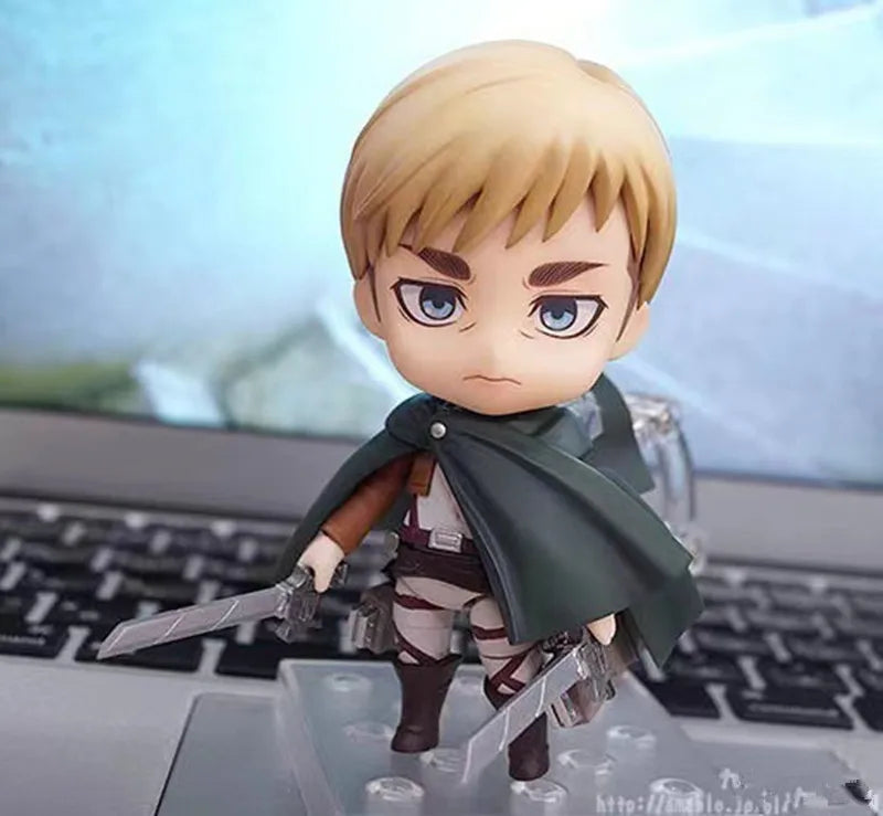 10cm Attack on Titan Erwin Smith Hange Zoe Anime Action Figure Toys Doll Collection Christmas Gift