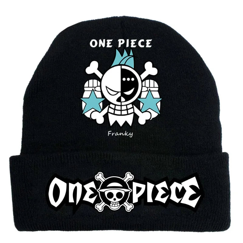 Anime One Piece Embroidered Beanies Hat Men Women Winter Autunm Warm Knitted Bonnet Cap Wool Skullies Boys Beanies Caps
