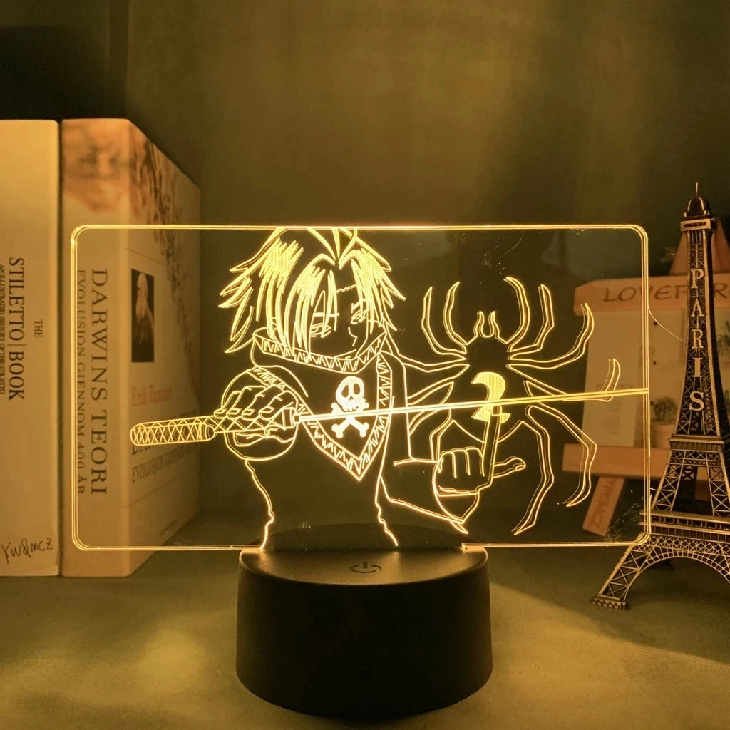 Anime Hunter X Hunter Led Night Light Killua Zoldyck Figure Nightlight Color Changing Usb Battery Table 3d Lamp Gift for Kids