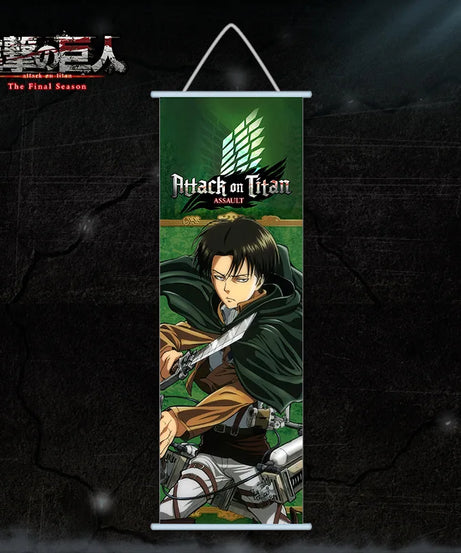 Attack on Titan Canvas Scroll – Anime Wall Art Poster for Room & Home Decor