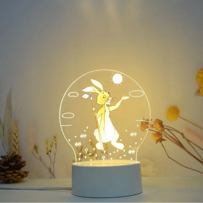 Winnie the Pooh animation peripheral 3D table lamp LED night light bedroom decoration lamp children's Christmas gift