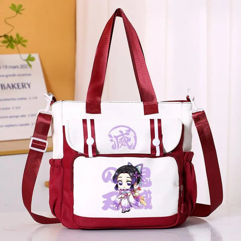 Anime Demon Slayer Kamado Tanjirou New Shoulderbag Men Women Crossbody Bags Student Fashion Large Capacity Handbag Holiday Gifts