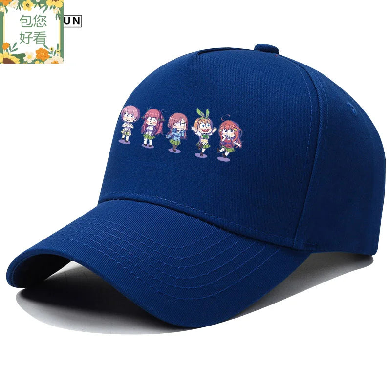 The Quintessential Quintuplets Nakano Ichika Nino Itsuki two-dimensional print hat men's and women's COS baseball cap present