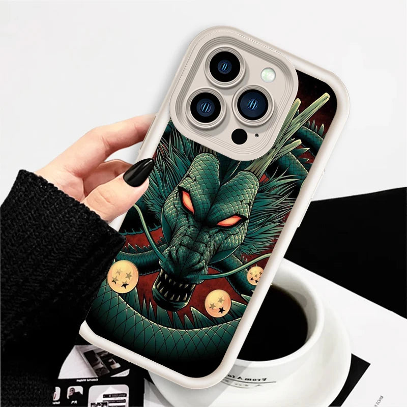 D-Dragon Ball Logo Japan Goku Eye Ladder For Apple iPhone 15 14 13 12 11 XS XR X Pro Max Plus Soft Phone Case