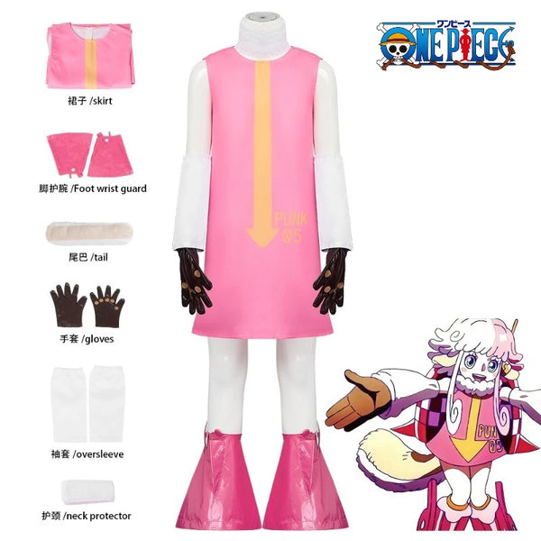 One Piece Dr. Vegapunk (Lilith #05) Cosplay Costume — Pink Dress