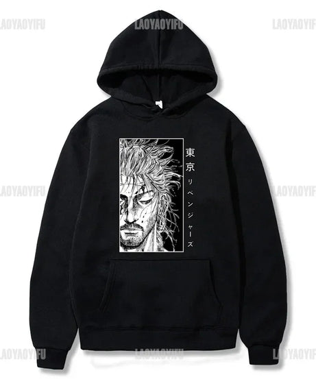 Manga VAGABOND Miyamoto Musashi Print Man Hoodies Acg Fans Streetwear Hipster Otaku Clothing Casual Girl Sweatshirts