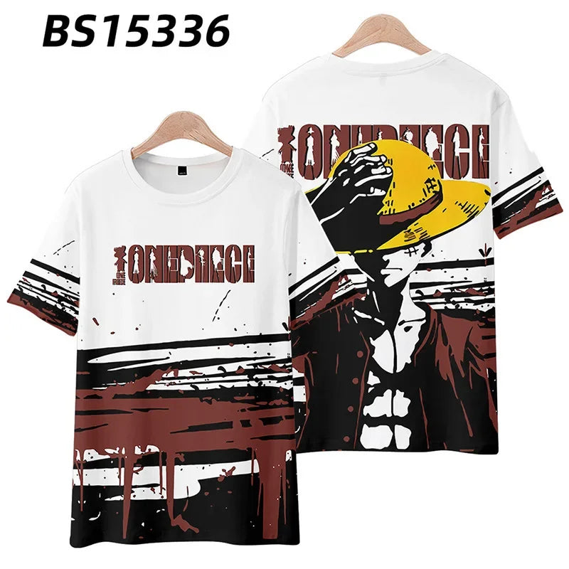 Anime Summer ONE PIECE T-Shirt Luffy Zoro 3D Print Clothes Female Male Fashion T Shirts Short Sleeves Casual Tops