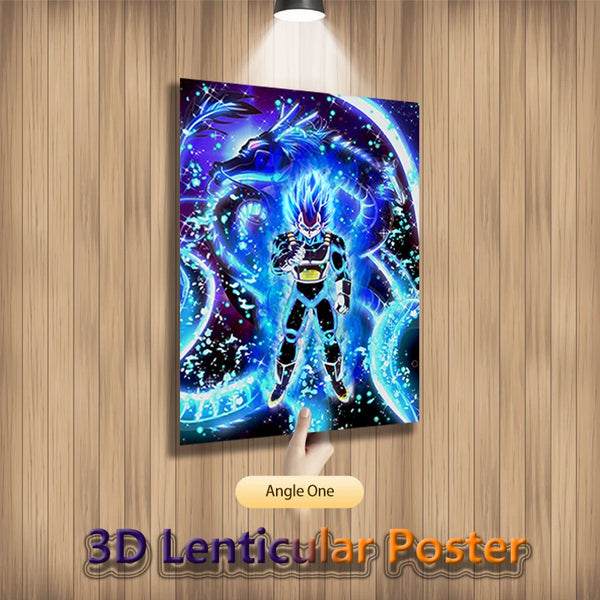 Dragon Ball Z 3D Lenticular Poster — Goku, Vegeta & Frieza