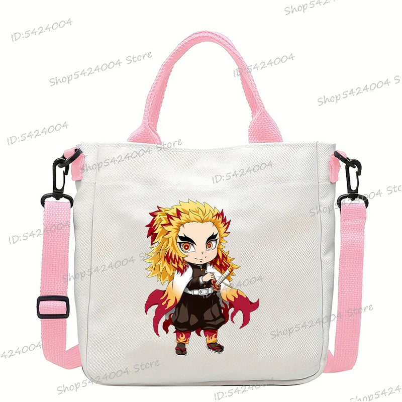 Demon Slayer Crossbody Bag – Rengoku & Tengen Graphic Print Shoulder Bag