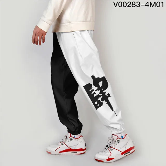 Kanagawa Wave Dragon Sweatpants Women/Men Smooth Satin Joggers Spring High Street Anime Trousers Fashion Pants